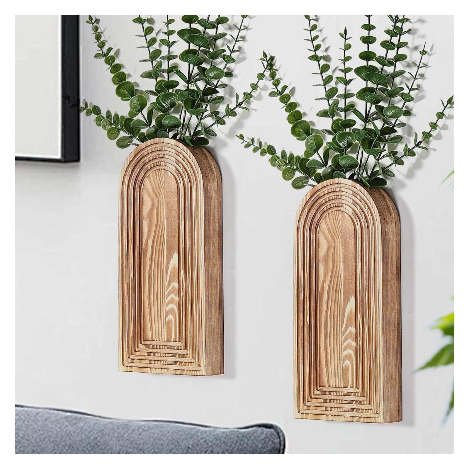 Vasenhalter aus Holz for den Heimgebrauch zur Wandmontage Für Haushalt