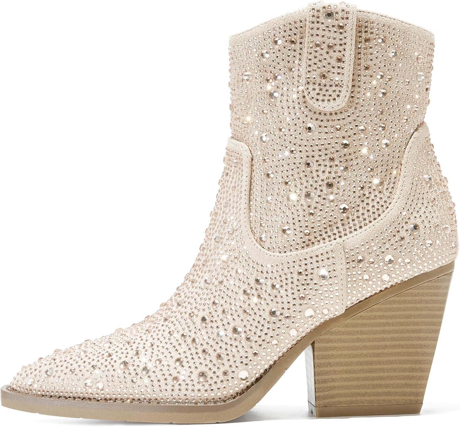 Women's Rhinestone Boots Sparkly Cowboy Booties Jordan Ubuy
