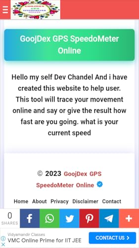 GoojDex GPS SpeedoMeter Online
