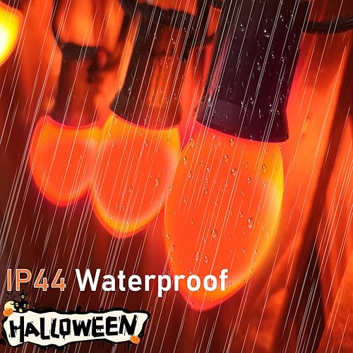 Miniatura 32 de Luces de Navidad vintage C9, 25 pies con 26 bombillas transparentes, cadena de luces conectables colgantes para patio, jardín, vacaciones, C9