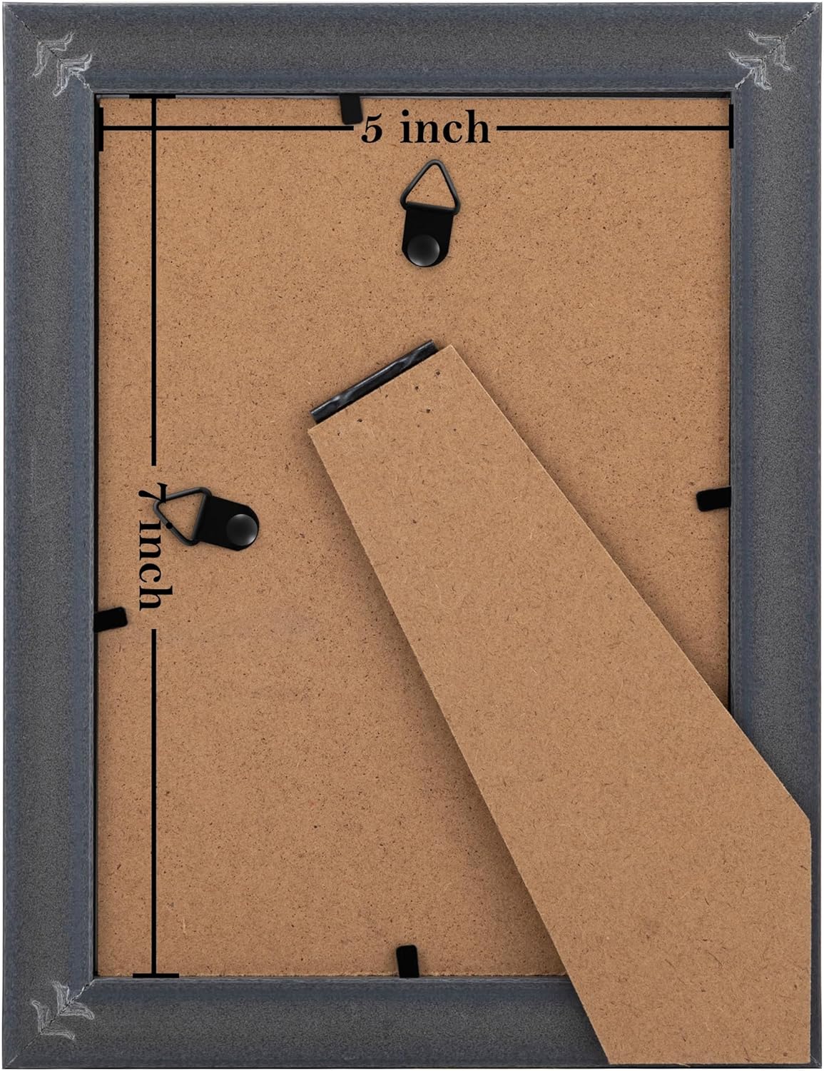 eletecpro 5x7 Picture Frames Set of 2, Vintage Photo Frames with Glass, Display 4x6 Photo with Mat or 5x7 without Mat for Tabletop or Wall Decor, Gold - Image 4