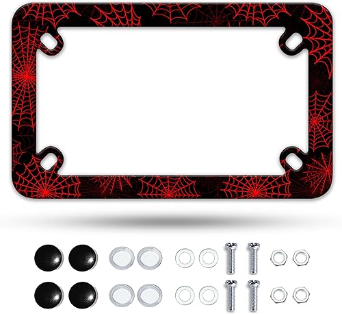 Miniatura 14 de Marco de matrícula clásico de la bandera estadounidense para motocicleta, diseño de estrellas y rayas, material de acero inoxidable, divertido