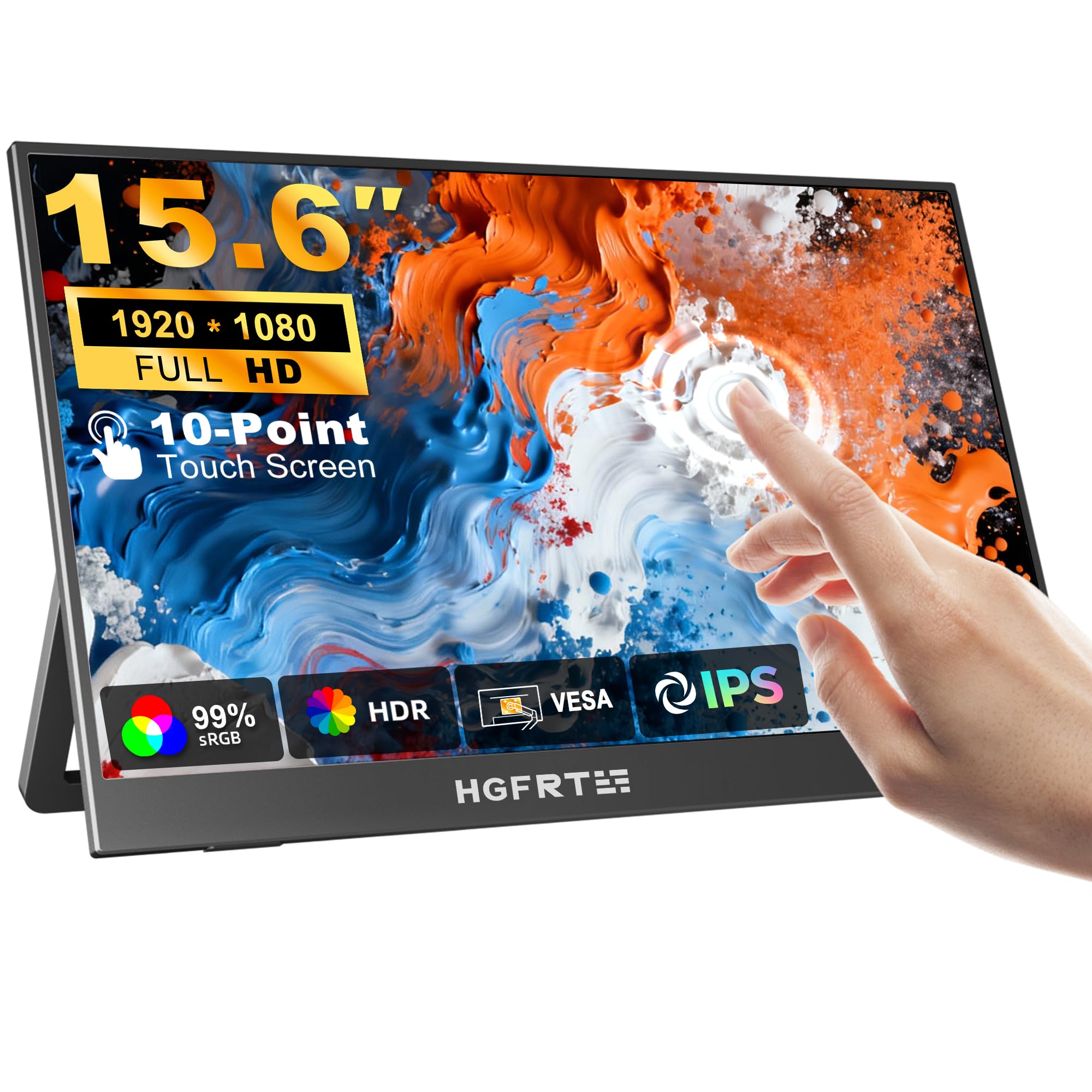 Amazon.co.jp: HGFRTEE ポータブルモニター タッチスクリーン 15.6
