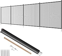 VEVOR Pool Fence, 4 x 12 FT Pool Fences for Inground Pools, Removable Po...