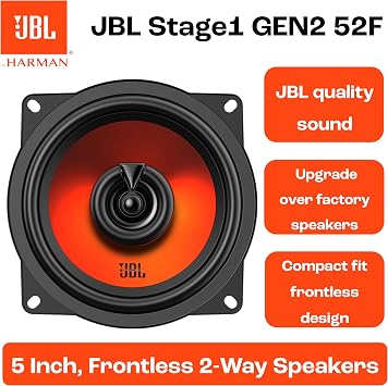 JBL Stage1 Gen2 52F 5.25 in / 13 cm 2-Way Coaxial Car Speakers