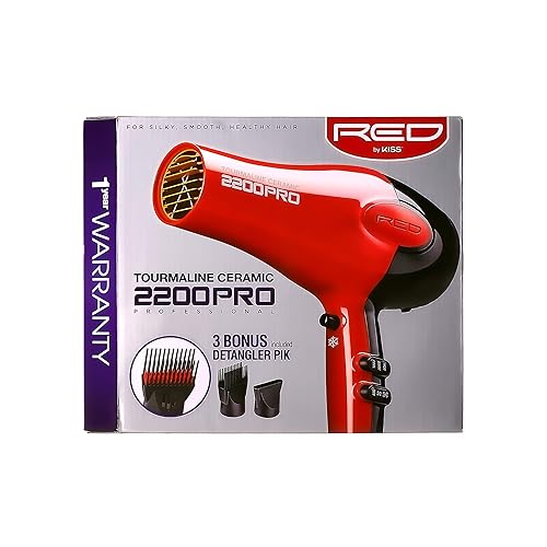 Miniatura 6 de Red by Kiss - Secador de pelo profesional de cerámica turmalina 2200PRO BD07N