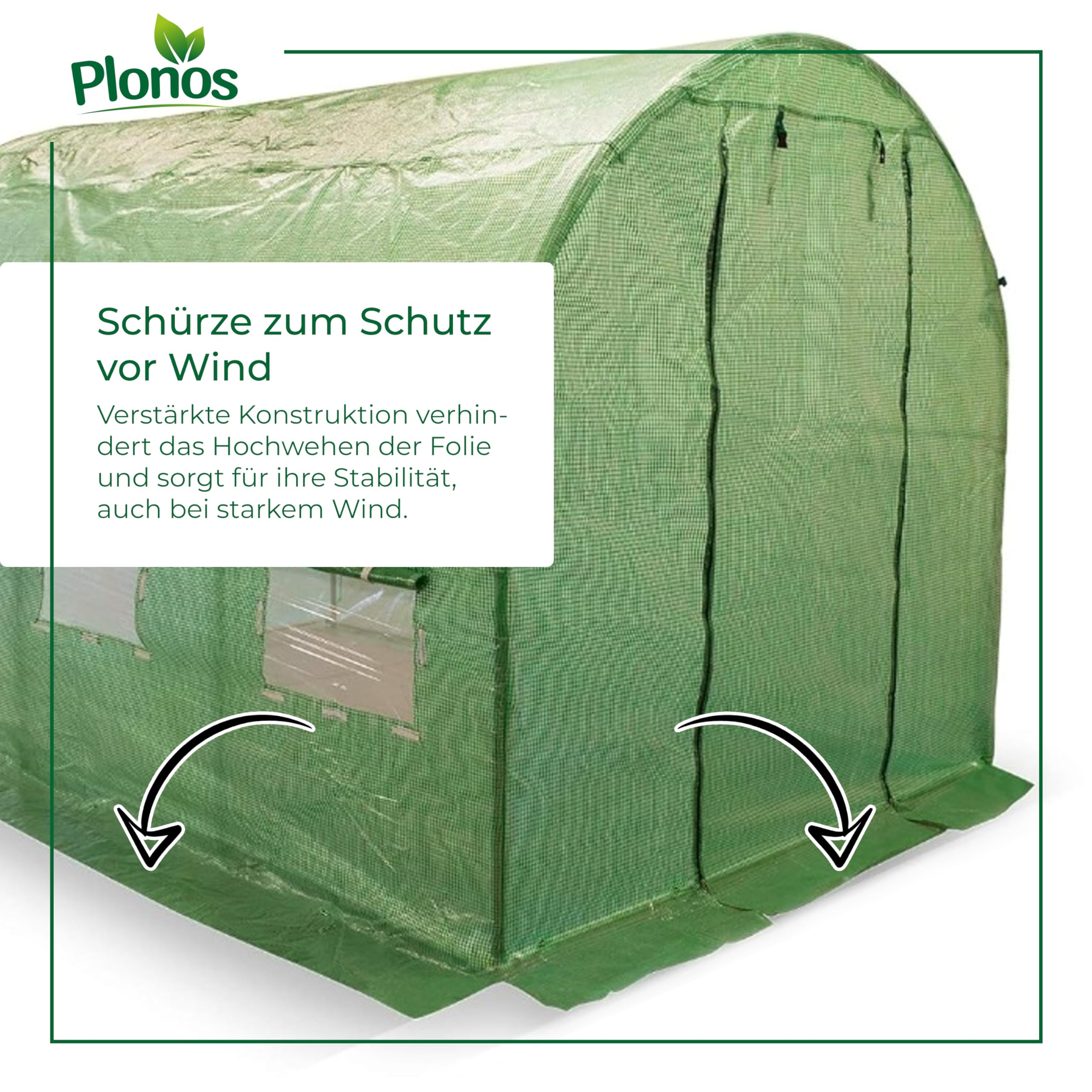 Serra a tunnel con telaio in acciaio Set con supporto per piante, 2 x 3 x 2 m, 6 m2, verde