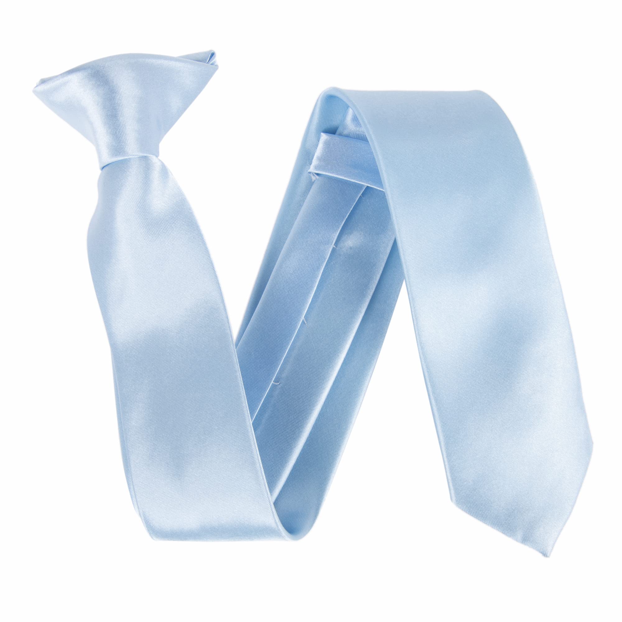 The Tie Company Cravatte in raso per bambini - Azzurro, Azzurro, Taglia Unica