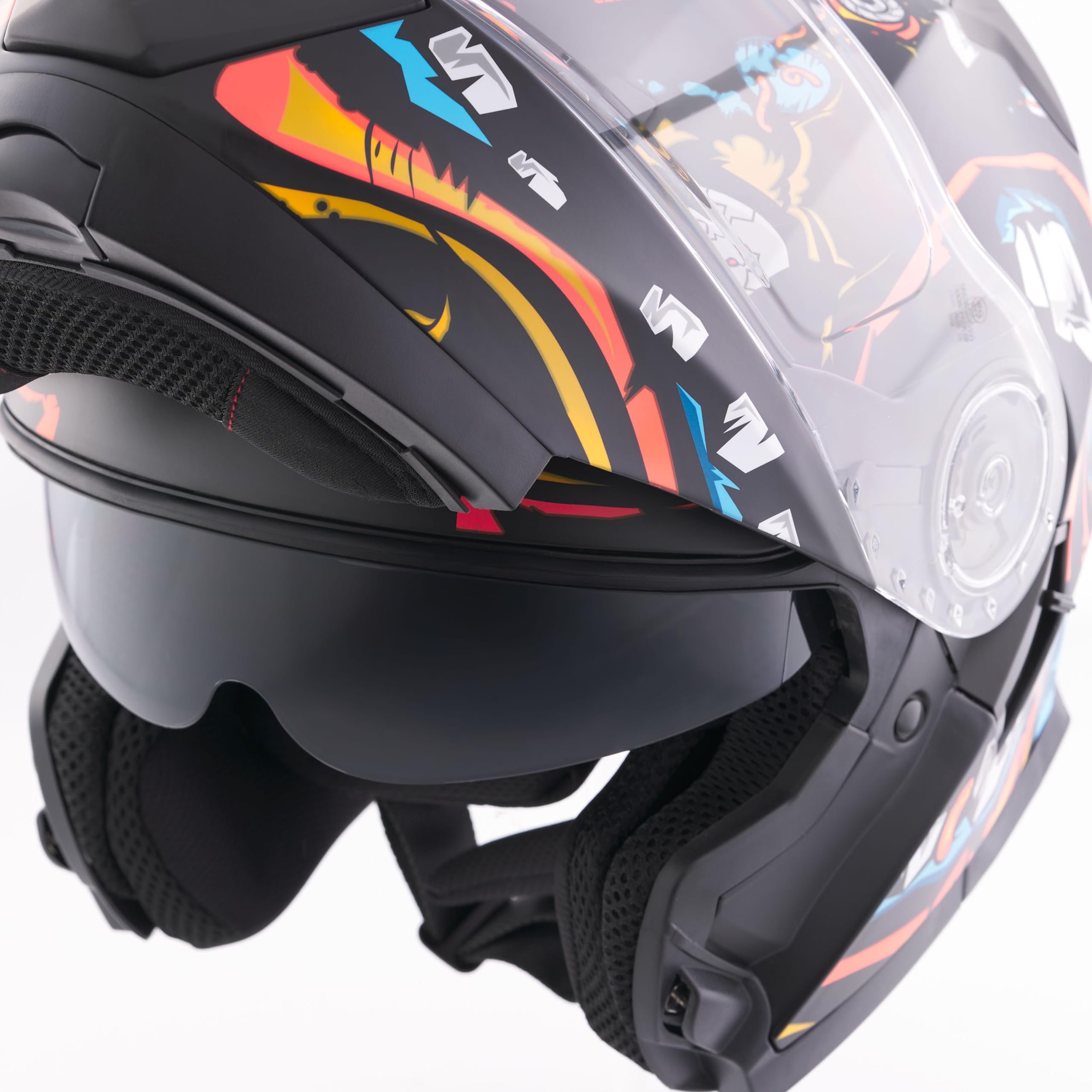 Casco Moto Modulare BHR 836 FLIP-UP, Casco Moto Apribile Omologato ECE 22.06 Con Schermo Parasole, Doppia Visiera Antigraffio e Sgancio Micrometrico, Utilizzo Touring e Cittadino, Zombie Black XS