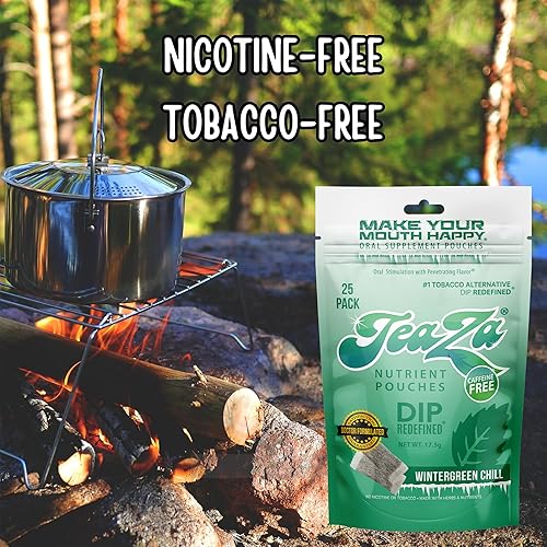 Miniatura 83 de Bolsas de energía TeaZa, salsa sin tabaco ni nicotina - Alternativa de tabaco y salsa energética masticable, inmersión saludable con sabor premium