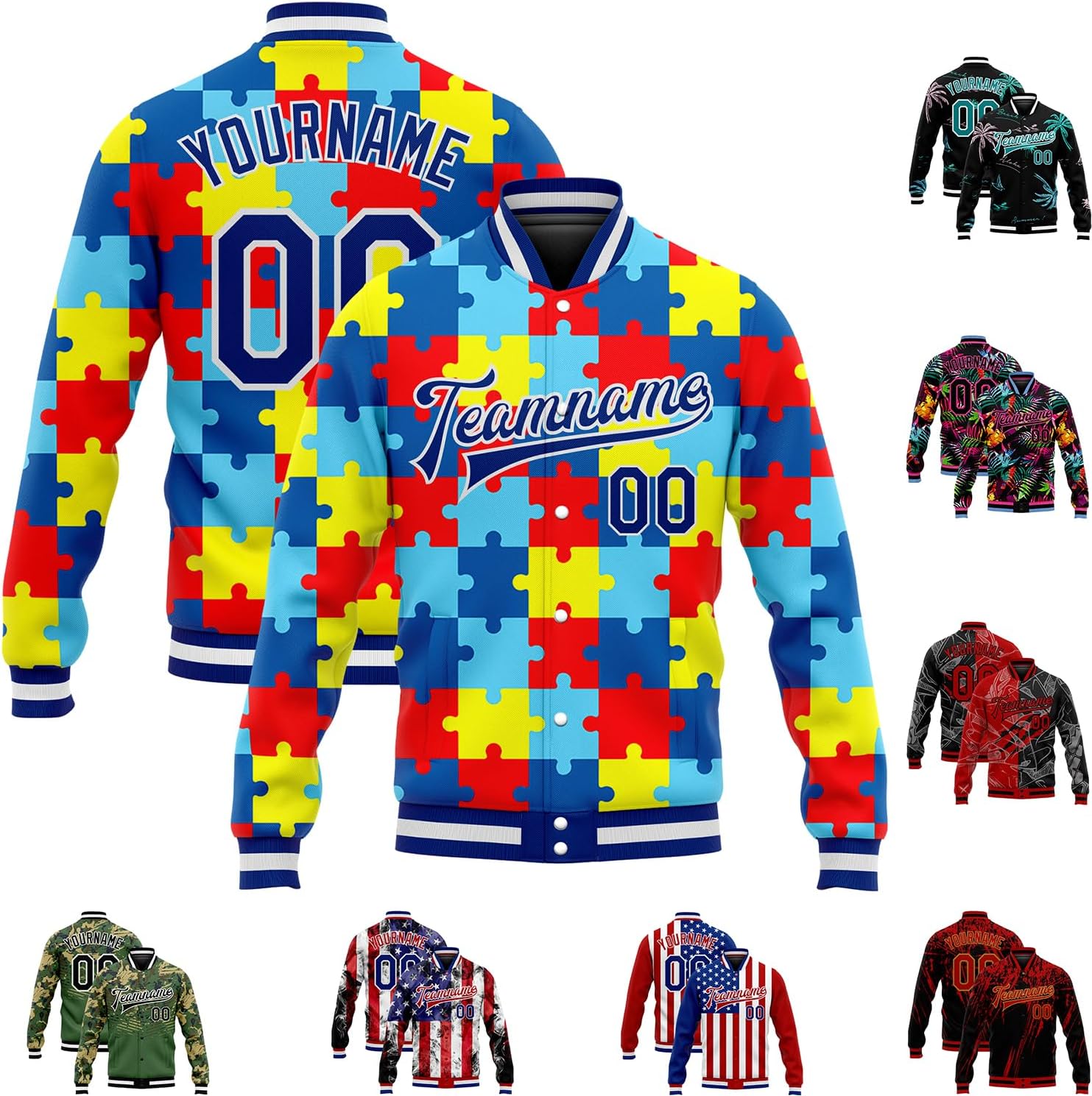 Fanscustom Custom Varsity Jackets Long Sleeve Personalized Bomber Jerseys Sports Coats Baseball Team Practice Uniforms
