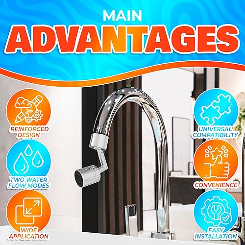 Miniatura 4 de Grifo universal con filtro, a prueba de salpicaduras