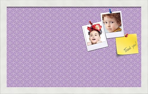 Miniatura 297 de PinPix Tablero de anuncios de corcho de 12 x 12 pulgadas. Este tablero decorativo enmarcado viene con diseño de círculos B W y un marco blanco