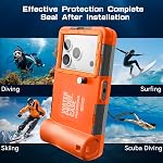 Waterproof Phone Case, Upgrade Underwater Phone Case for Snorkeling [50ft/15m], IPX8 Waterproof Protective Case Compatible with iPhone 17/16/15/14/13/12/11/X, Samsung Galaxy/Note/A Series