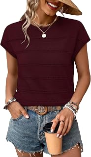 WIHOLL Womens Lightweight Sweater Spring Summer Fall Outfits Cap Sleeve Hollow Out Knit Fashion Clothing 2026