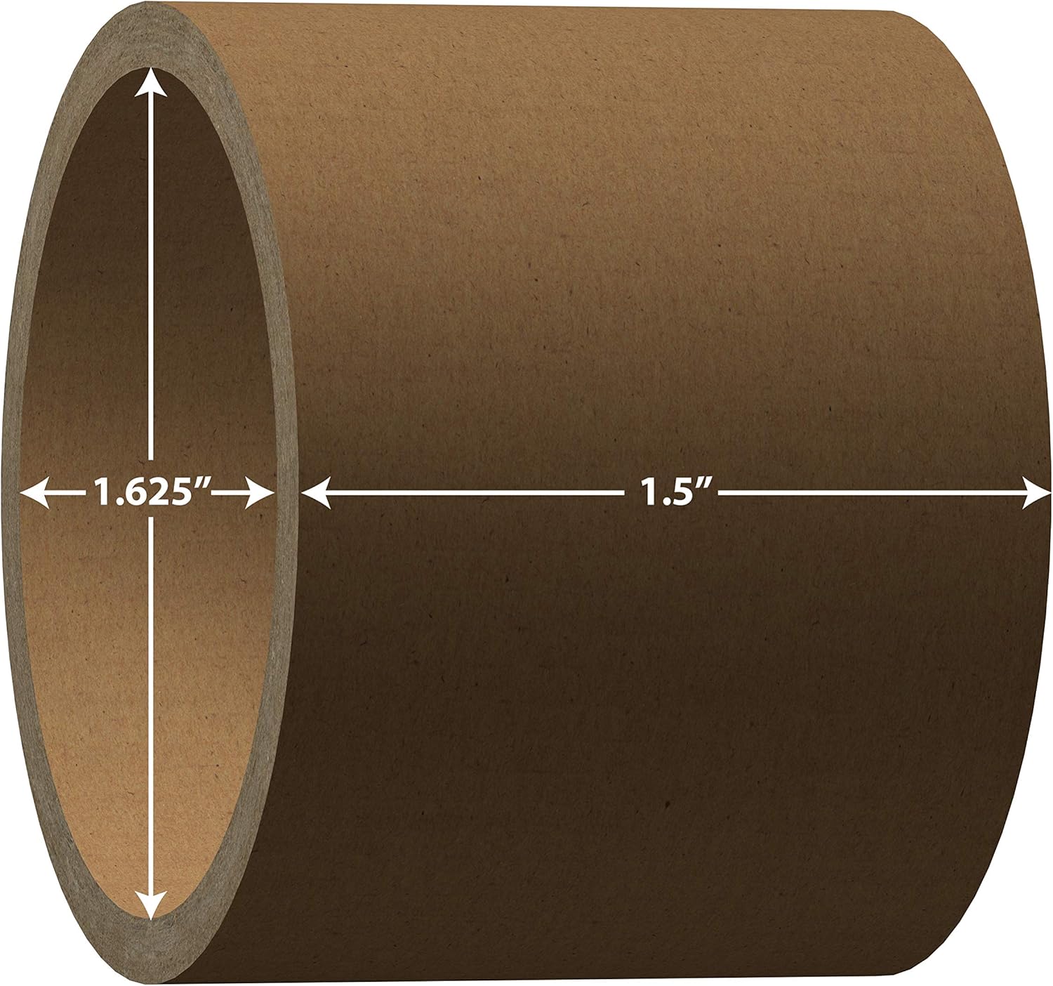 Label Cores 1 5/8" 1.625" Inner Diameter. Rigid Cardboard. Variety of Widths Available Made in The USA (4.375" 40 CORES, 1 Box)