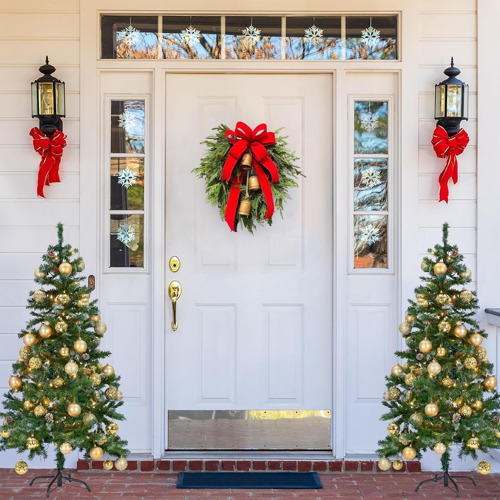 Amazon.co.jp: 玄関用クリスマスリース | お祝いのホリデードアリース