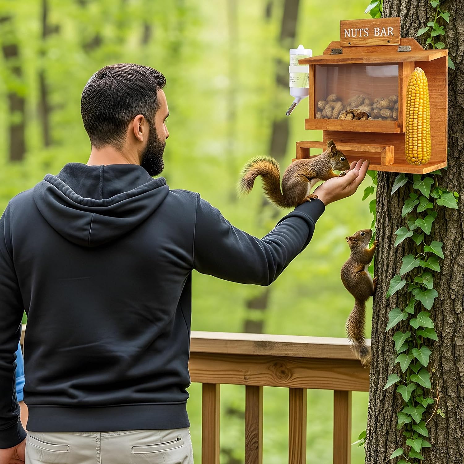 Nut Bar Squirrel Feeder, Squirrel Feeders for Outside image 2