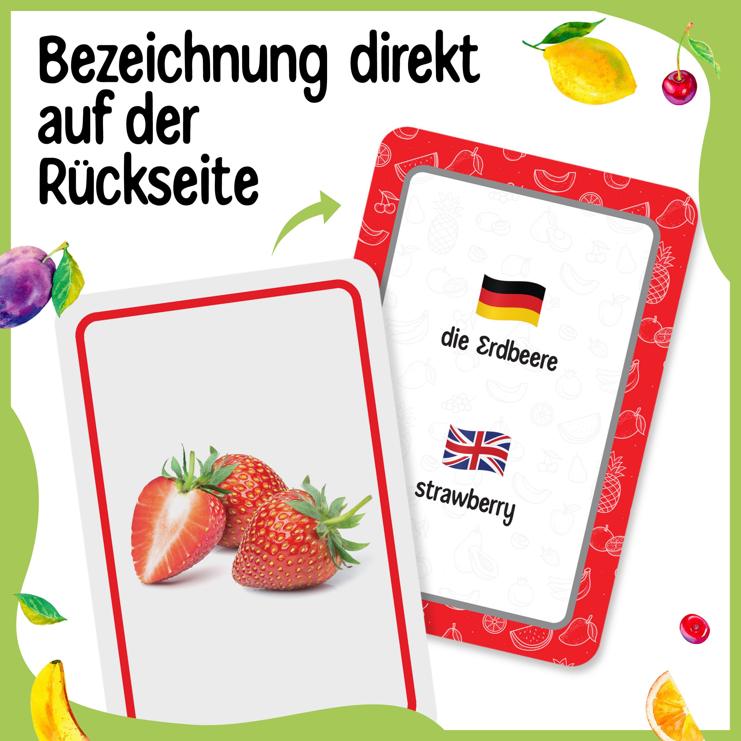 MASCHKY - Schede educative per bambini – Carte immagini di alta qualità – Promozione vocale – Montessori – Carte immagini stabili e spesse – Giochi di logopedia – Bilingue – Ottima idea regalo..