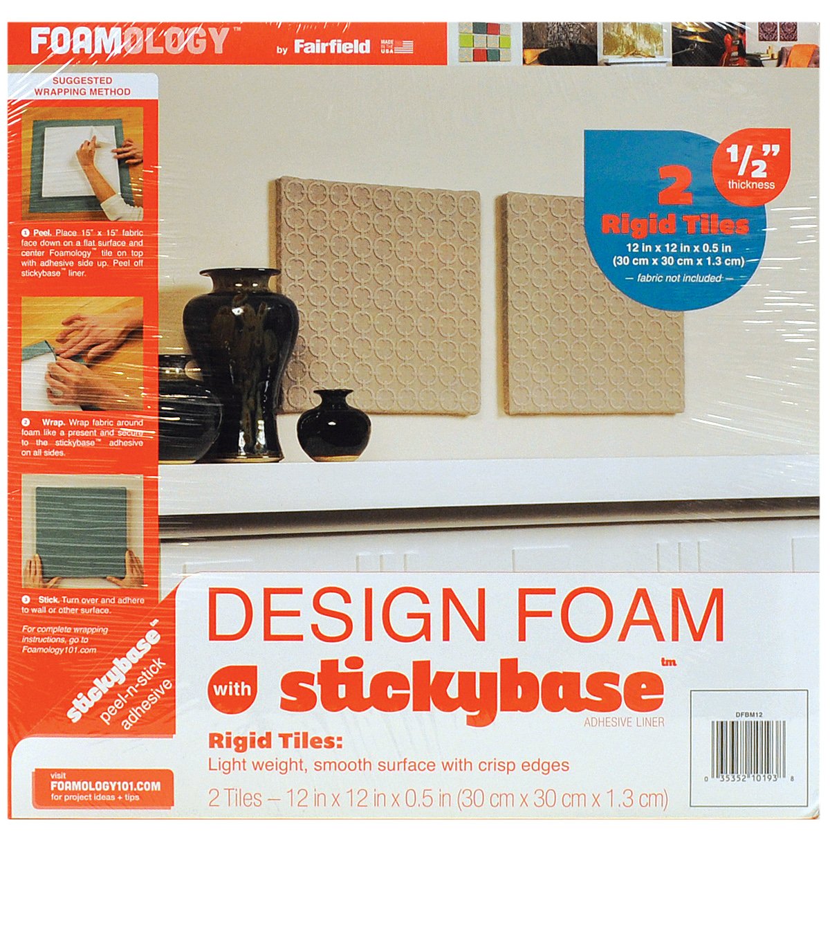 Foamology Foam Design Rigid 12x12x.5 2pc, Multicolour