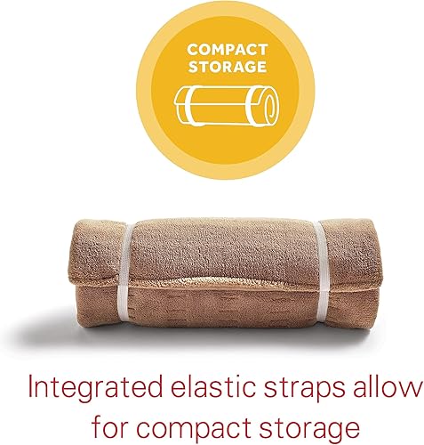 Miniatura 5 de Sunbeam Almohadilla térmica prémium Sunbeam con almacenamiento compacto, tamaño King, color beige