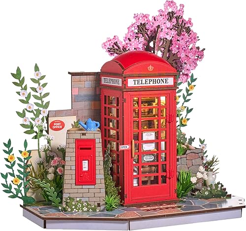 Rolife Rompecabezas 3D para adultos, cabina de libro de flores, juego de construcción de modelos de juguete para adultos para juguetes de mesa y