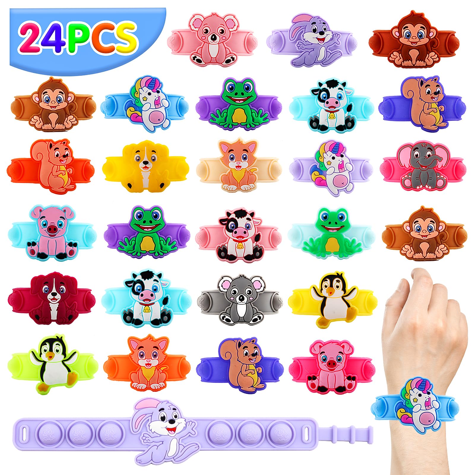INGJIA – Lot De 20 Bracelets Pop It En Silicone – Soulagement Du Stress – Fidget Toy – Pour Tous âges