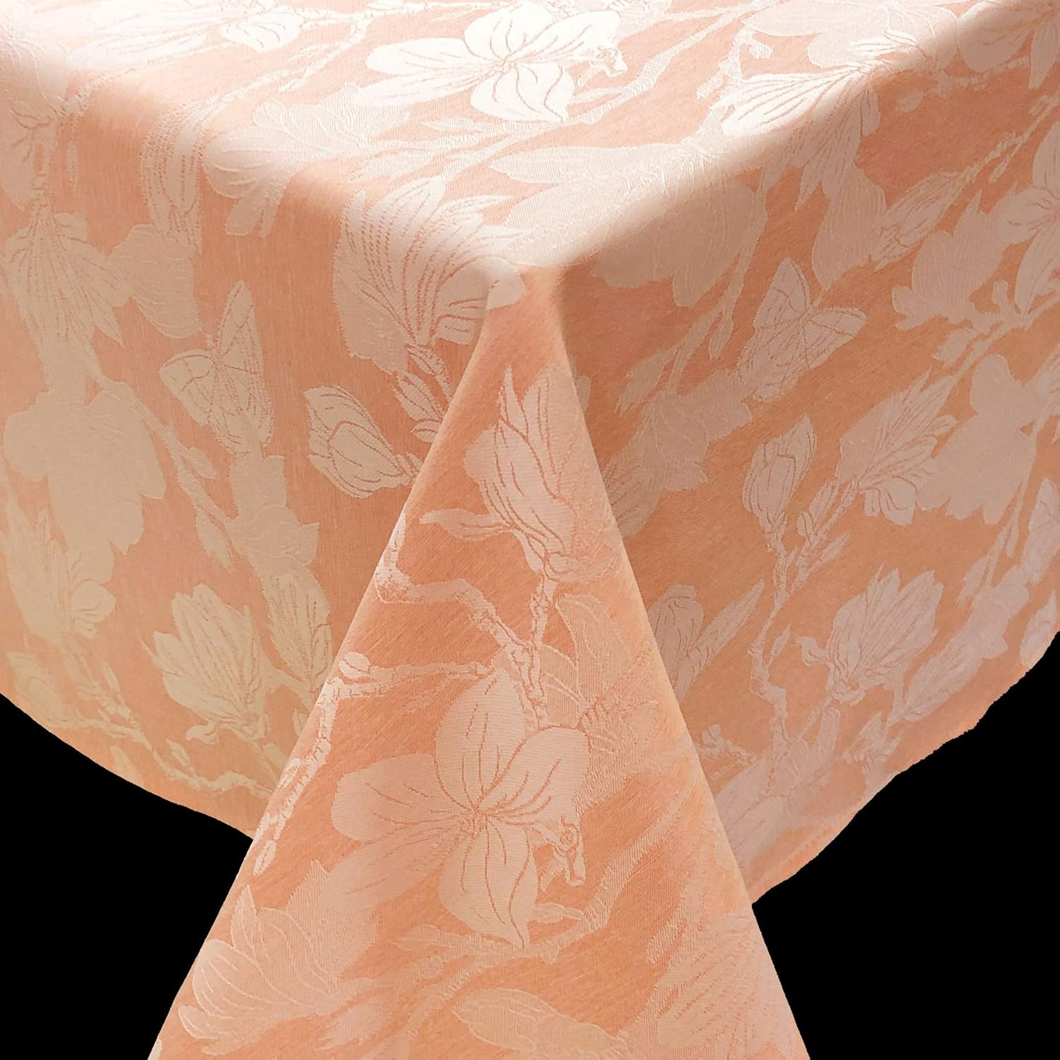 CAIT CHAPMAN HOME COLLECTION Spring Summer Botanic Garden Themed Jacquard Woven Tablecloth (70"x108" Tablecloth, Mint)