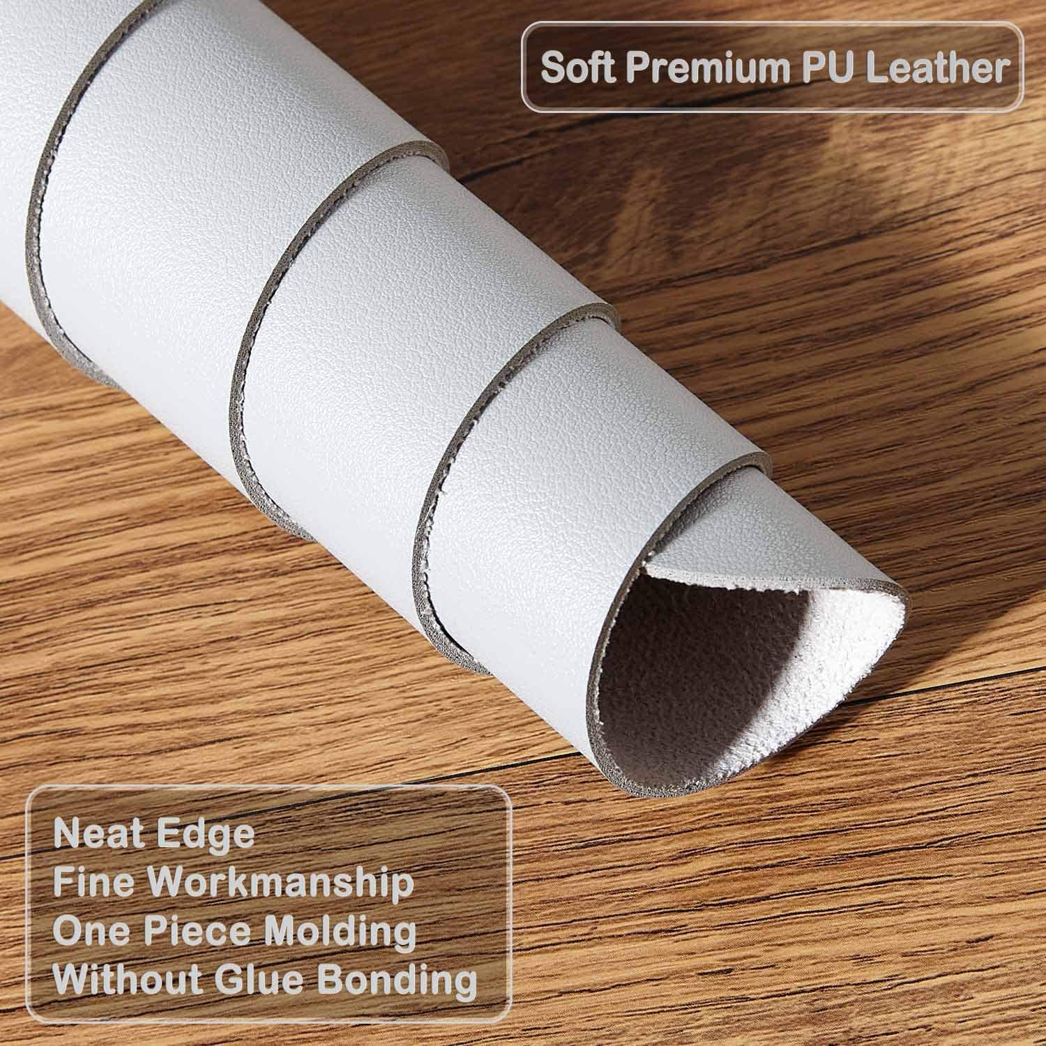 DOBAOJIA Sottomano da Ufficio, Tappetino da Tavolo, Tappetino Tastiera e Mouse, Tappetino PC Scrivania, per Casa/Ufficio, Pelle PU Impermeabile + Scamosciata Antiscivolo 60 x 35 cm (Grigio)