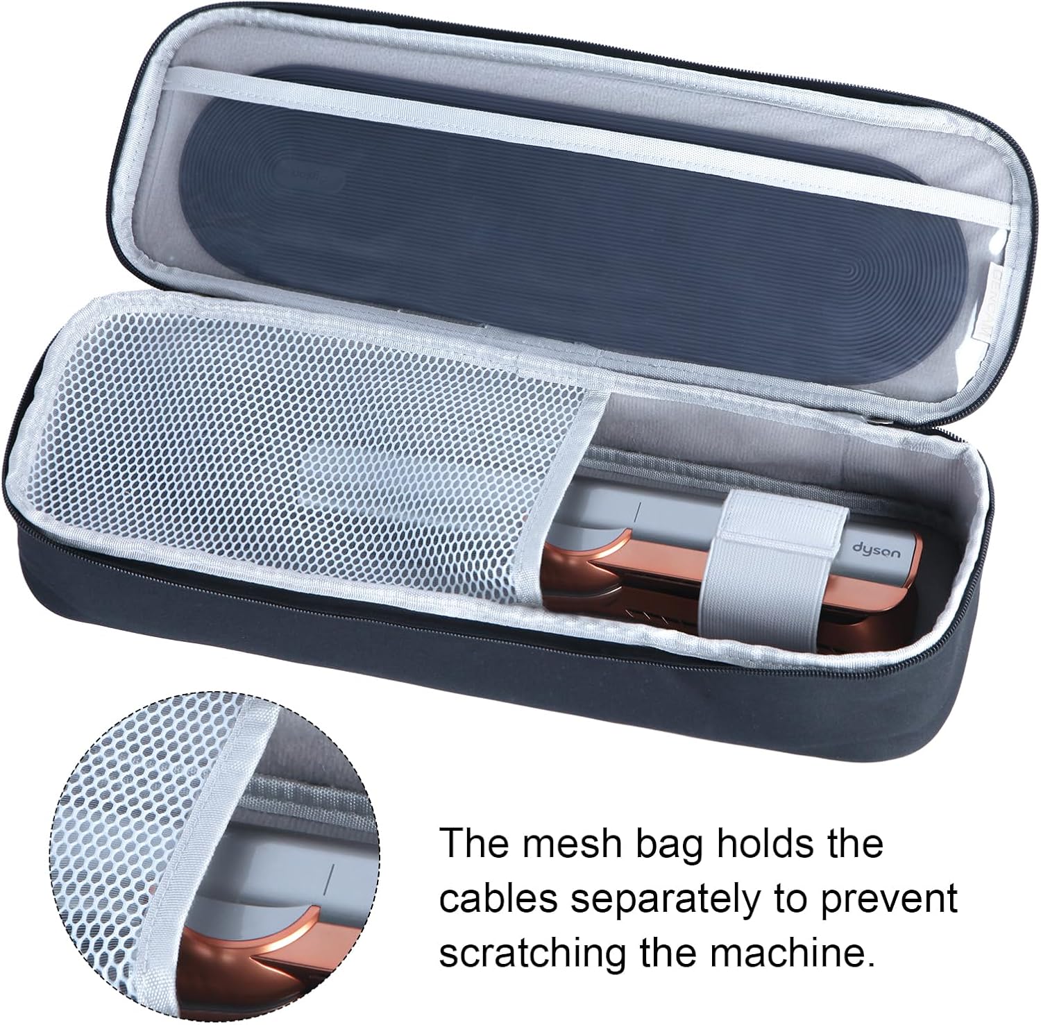 Carrying Case Compatible with Dyson Airstrait Straightener, Travel Case for Airstraight, Portable Storage Case for Airstrait/Corrale Hair Straightener (Black)