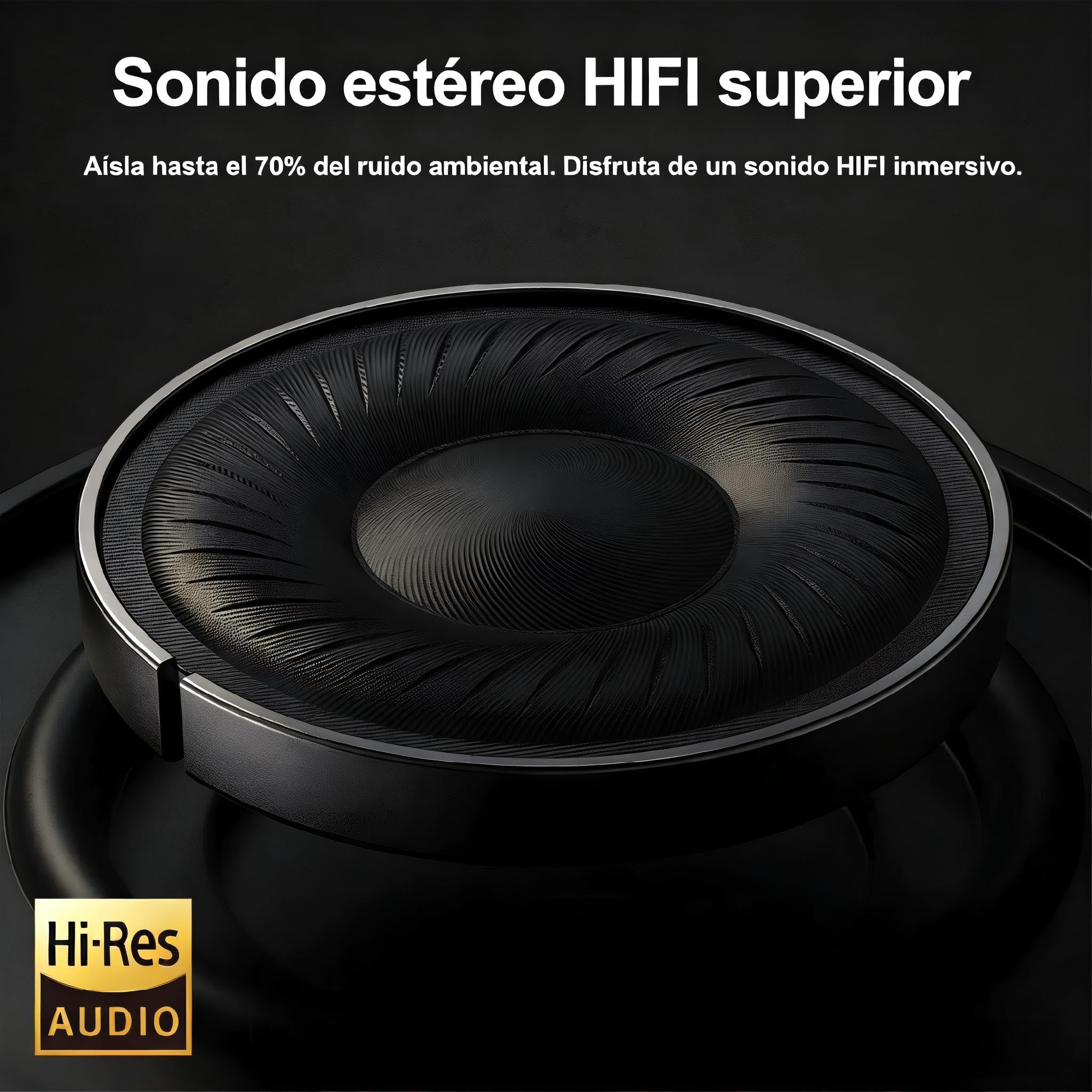 Auriculares Inalámbricos,In Ear Auriculares Bluetooth 5.4 con Cancelacion Ruido HD Mic, 48H HiFi Estéreo Cascos, Control Táctil, IPX8 Impermeable Deportes Audifonos Inalambricos para iPhone Androide — view 5