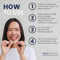 Vista 5 de RAD FRESH - Limpiador bucal natural con peróxido de hidrógeno de grado alimenticio, fácil de usar, limpiador de retenedores de fórmula sin enjuague