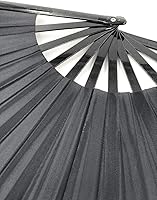 Vista 8 de Large Folding Fans Rave Hand Clap Fan Popping Fan for Line Dancing, Big Foldable Clacking Fans for Dance Festival, Dancing, Performance (Black)