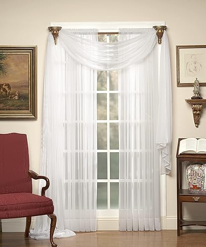 Vista 37 de Today's Curtain - Cortina Emelia de gasa original, panel de 84 pulgadas, negro, 60 pulgadas de ancho x 84 pulgadas de largo