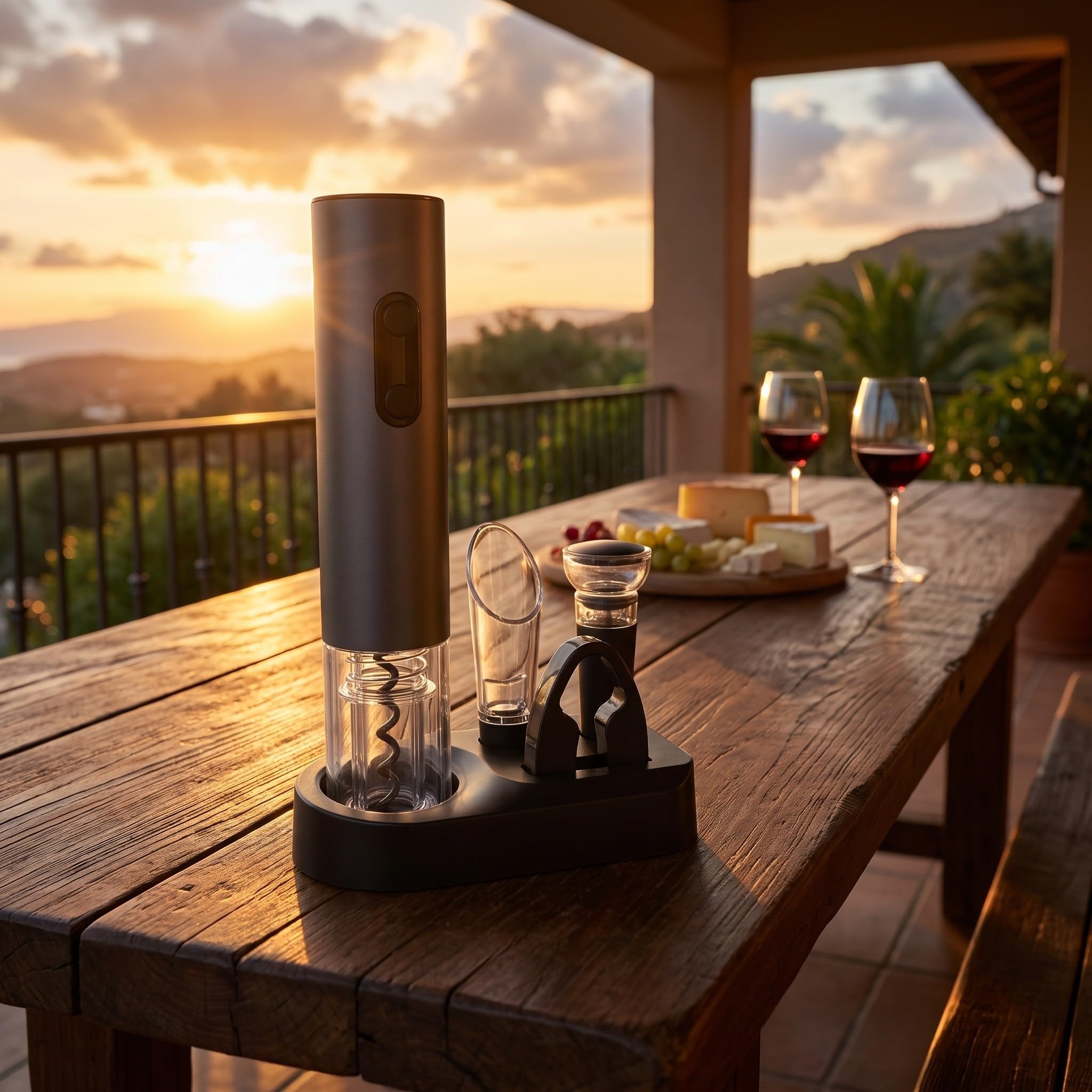 1 set di apribottiglie automatico per vino, cavatappi elettrico con