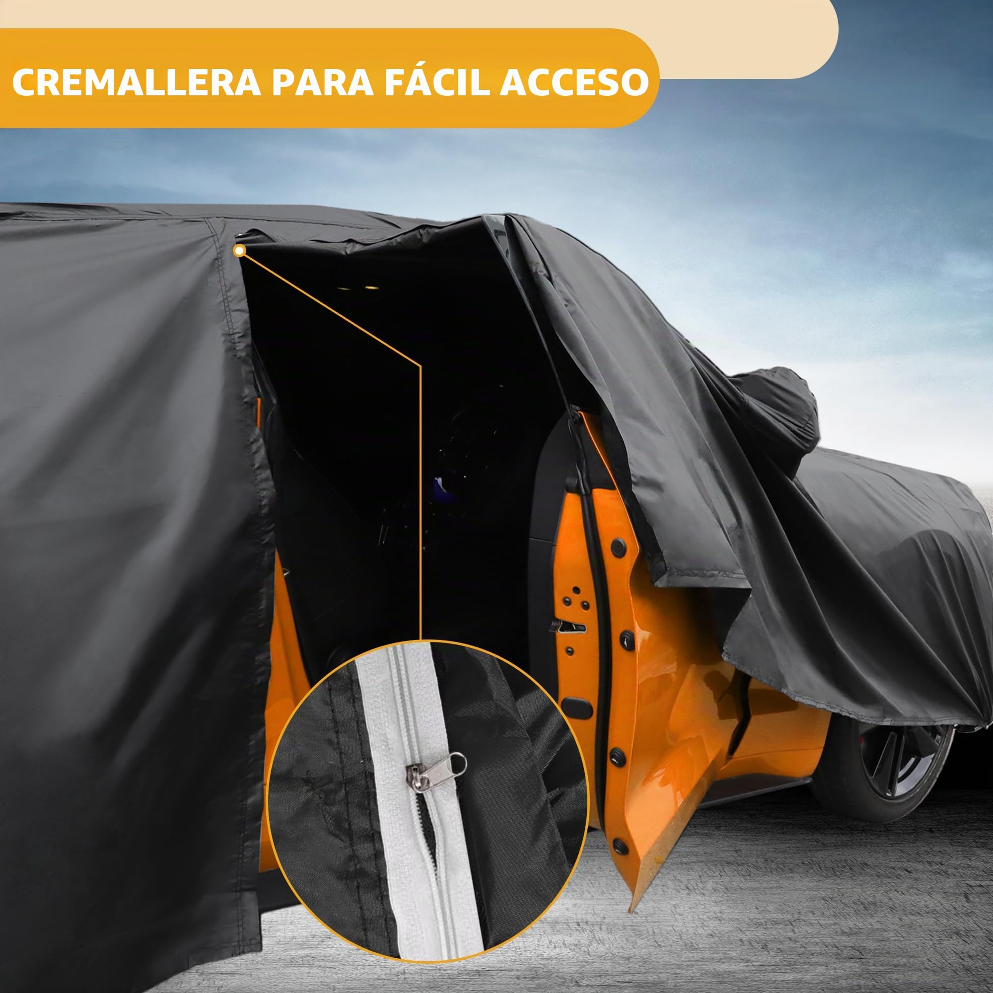 Funda De Coche Impermeable para Audi Q3 12-22 1Pc | Color Negro, Material 190T-Pu, Dimensiones 460X185X140Cm, Anti-Uv, Reflectante, Protección Exterior Completa