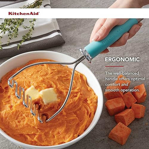 Miniatura 5 de KitchenAid Gourmet Machacador de Alambre de Acero Inoxidable, 10.24 Pulgadas, Azul Aguamarina