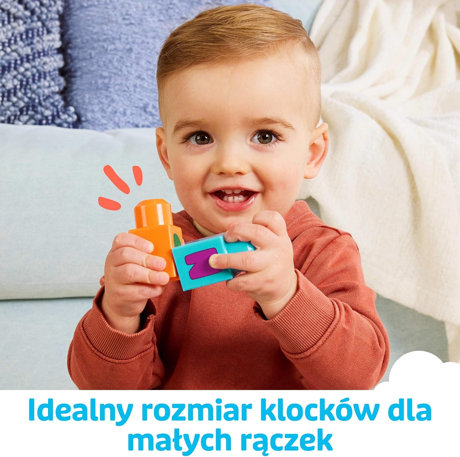MEGA BLOKS First Builders Muzyczny pociąg ABC z klocków
