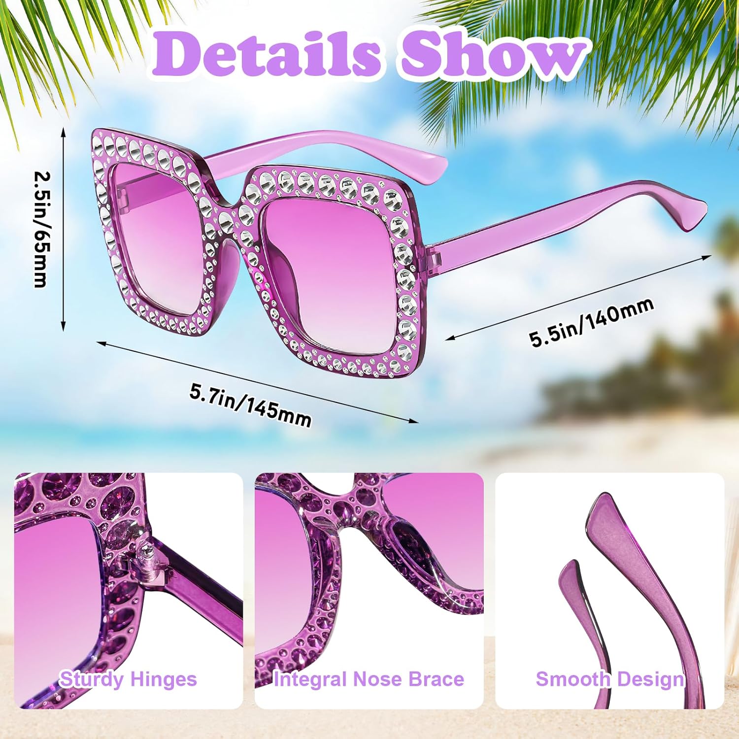 Pibupibu 12 Pack Mixed Style Party Sunglasses Bulk Classic Retro Y2K Glasses Funky Eyewear Costume Accessories - Image 6