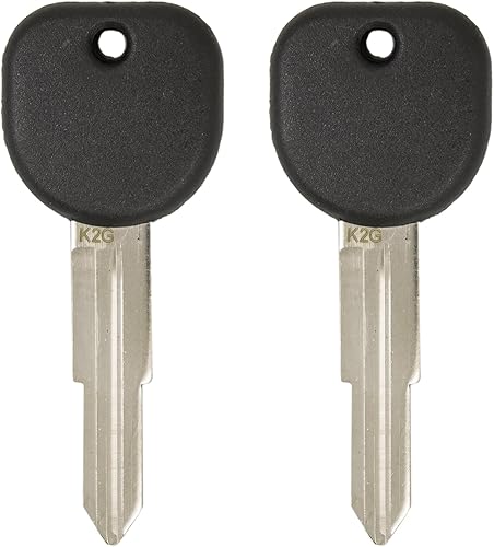 Keyless2Go Repuesto para llave de coche B114 de encendido sin cortar con transpondedor (paquete de 2)