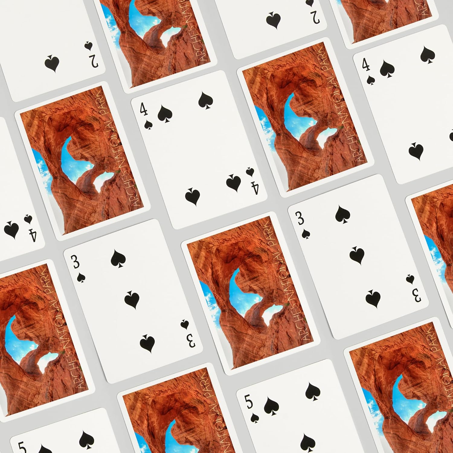 Lantern Press Arches National Park, Utah, Daytime Blue Sky, 52 Playing Cards for Adults, Poker Size Card Deck