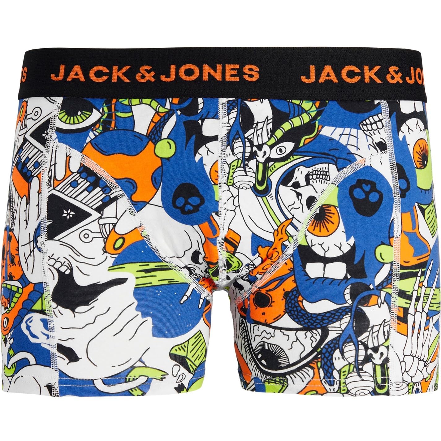 Jack & Jones Men's Black Skull Boxer Trunk Small