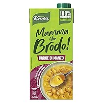 Knorr Mamma Che Brodo! Carne di Manzo – Brodo Pronto 100% Ingredienti Naturali, Senza Glutine, Lattosio e Coloranti, con Verdure da Agricoltura Sostenibile – 1L