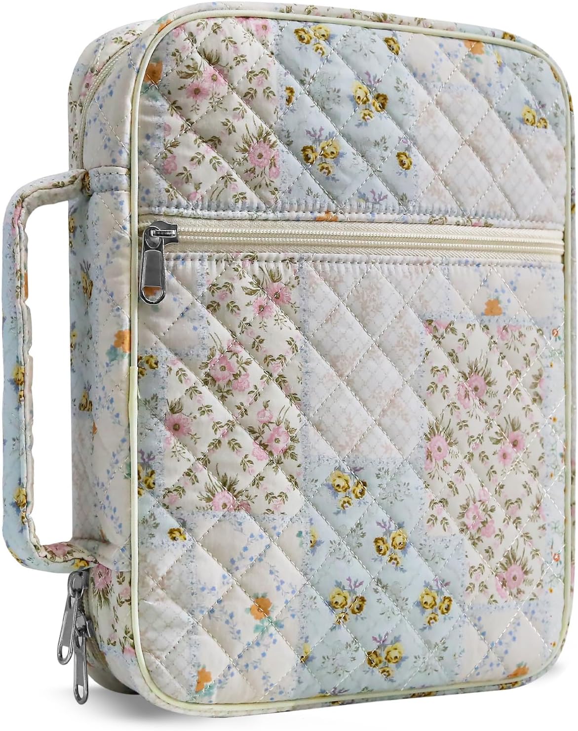 Bible Cover Case for Women - Blue Flower