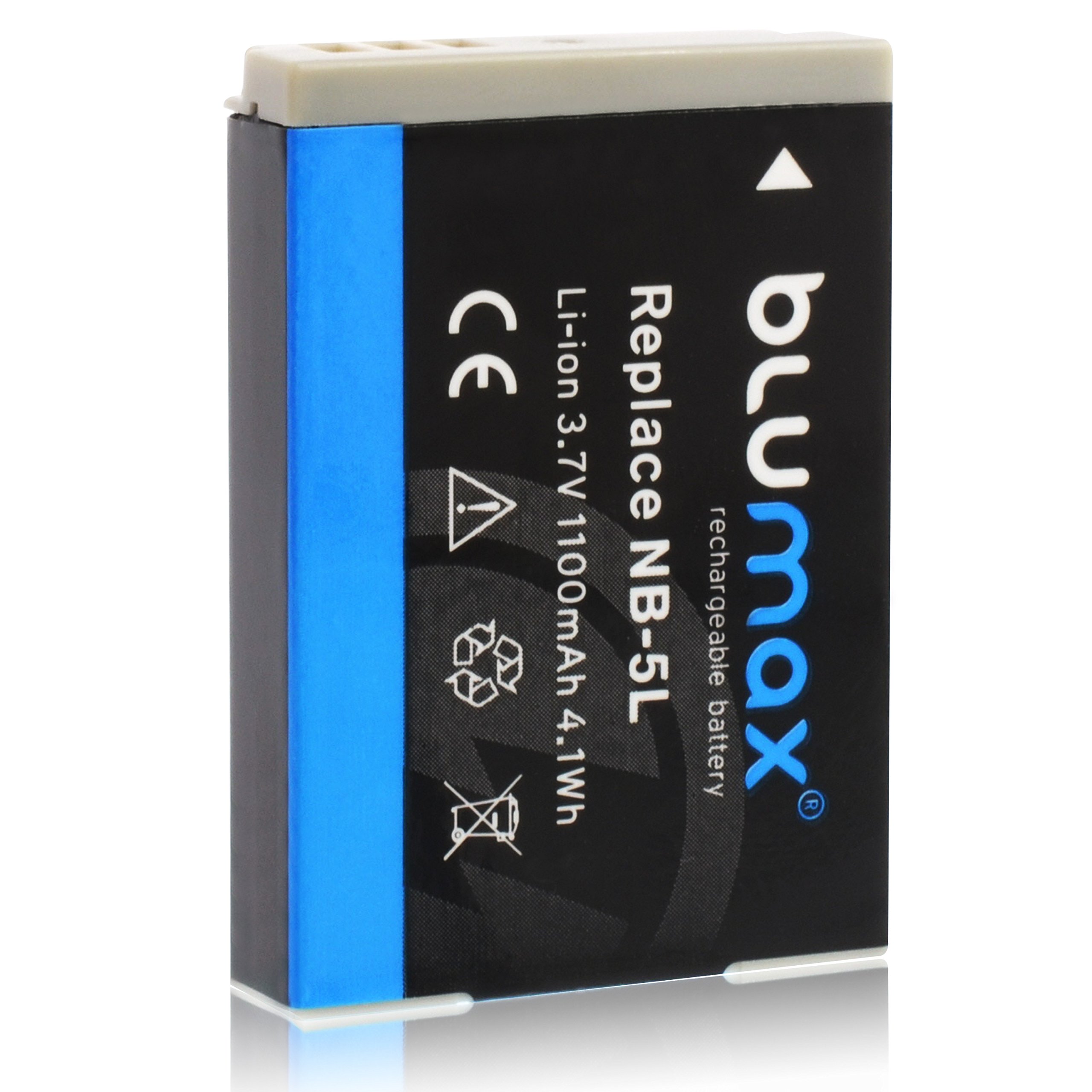 EXTENSILO batteria sostituisce Canon NB-5L per fotocamera (1100mAh, 3,7V, Li -Ion