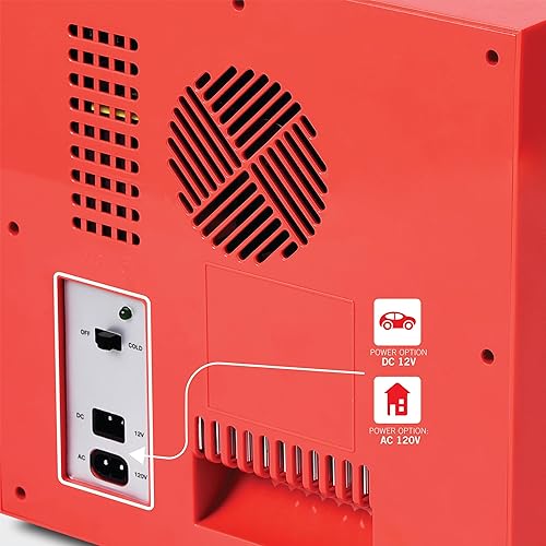 Miniatura 7 de Ukonic Sanrio Hello Kitty - Mini refrigerador termoeléctrico rojo de 6.7 L, para 9 latas, alimentado por CACC, bonito almacenamiento compacto para