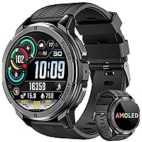 OUKITEL Smartwatch Uomo,Orologio Militare Smart Watch con Chiamate Vocale,1.43 AMOLED