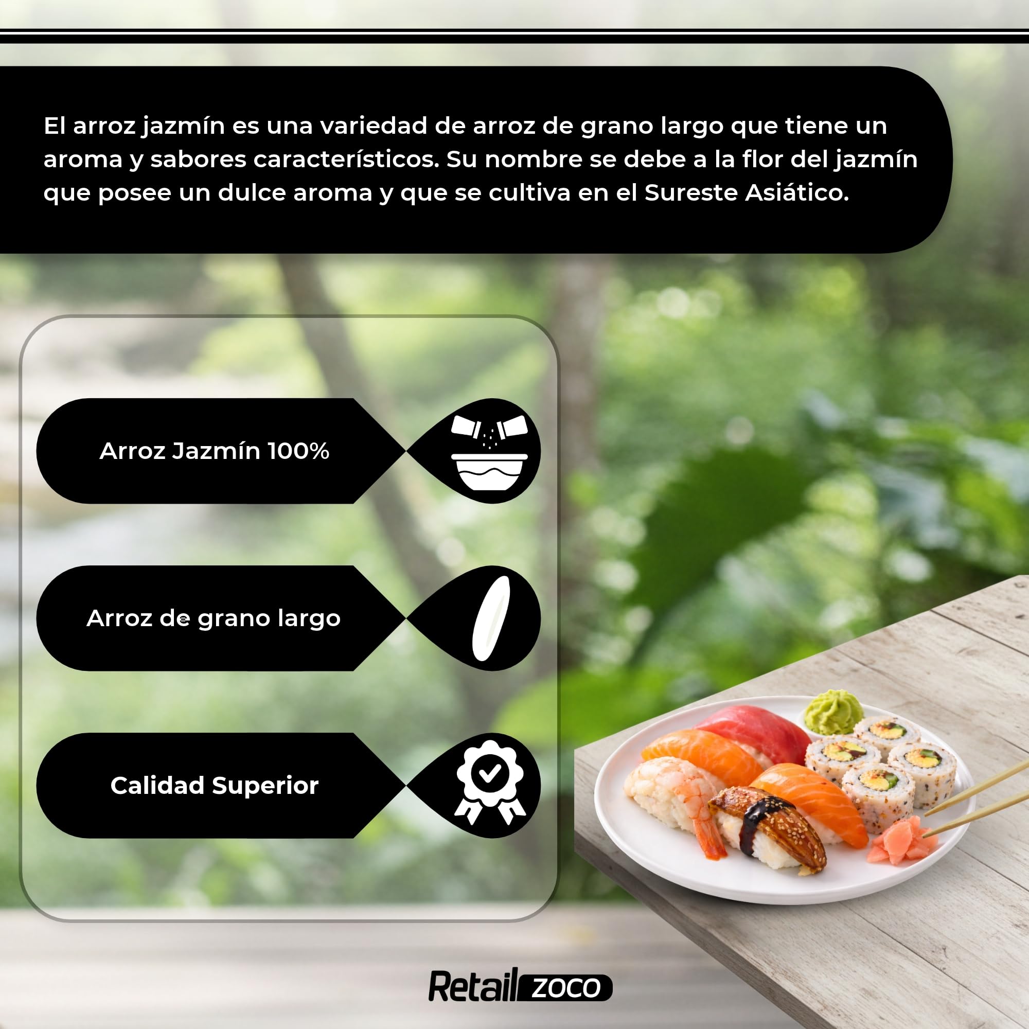 Arroz Jazmín Double Elephant, Origen Tailandia, 1 Unidad de 1 Kg - imagen 3