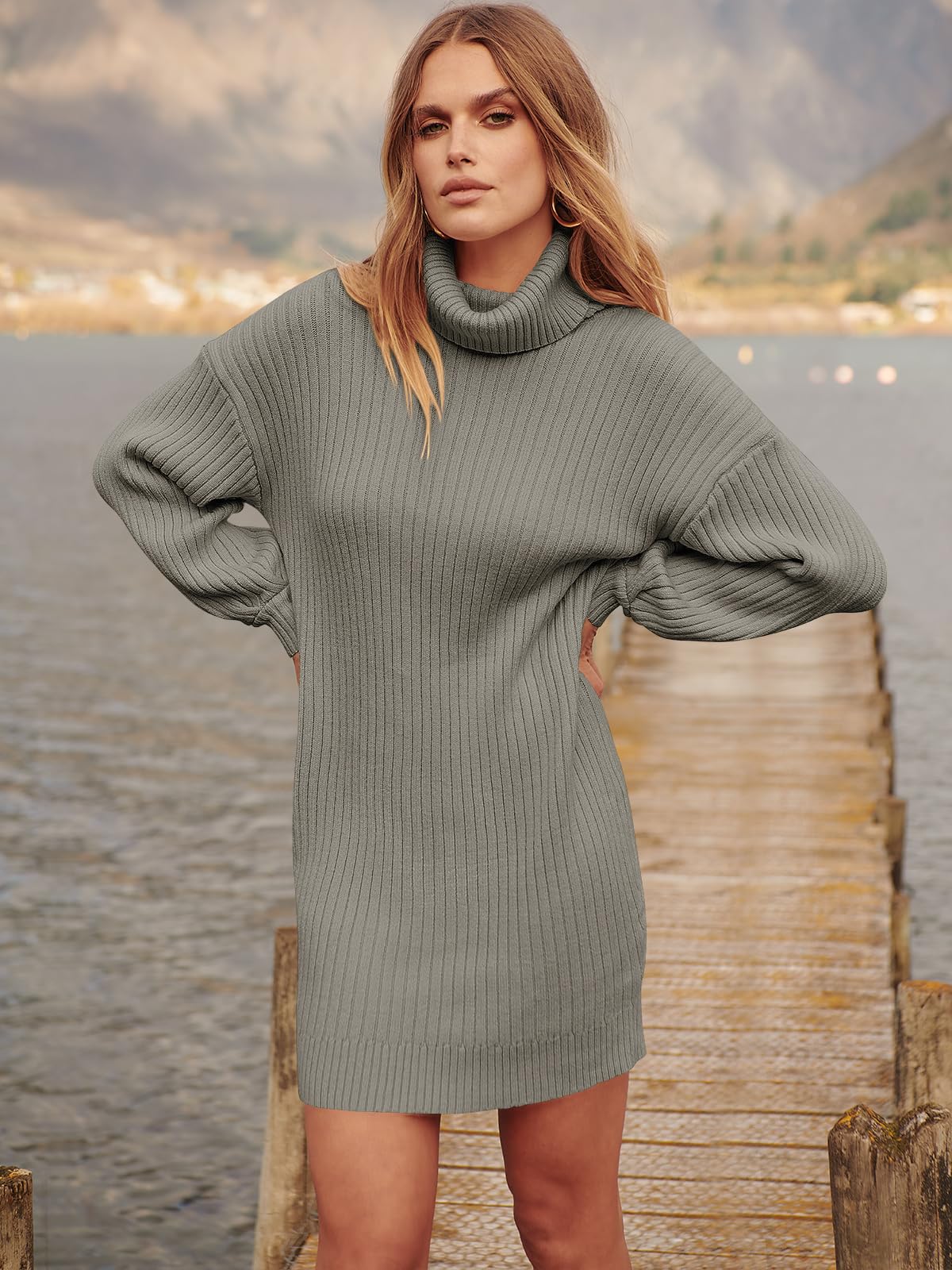 Snapklik.com : Women Oversized Sweater Dress Turtleneck Batwing Long Sleeve Ribbed Knit Loose 2025 Fall Winter Casual Short Dress A240huika-S Snapklik.com : Women Oversized Sweater Dress Turtleneck Batwing Long Sleeve Ribbed Knit Loose 2025 Fall Winter Casual Short Dress A240huika-S