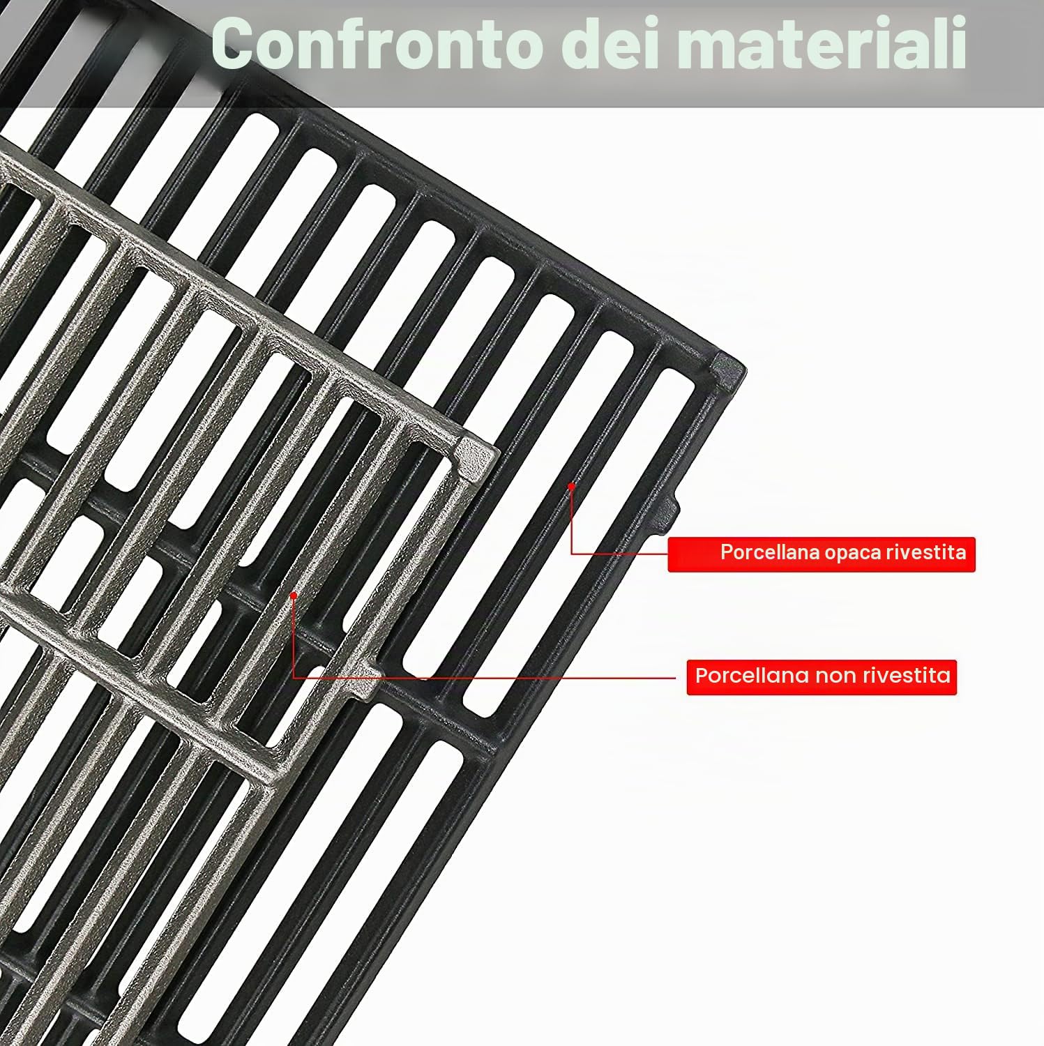 GFTIME Griglie di cottura in ghisa, 43 x 21 cm, per Charbroil Gas2Coal 330, Charbroil Advantage Series, Barbecook Siesta 310, Landmann Triton 3&4, Profi Cook PC-GG 1058/1059, 2 pezzi di ricambio